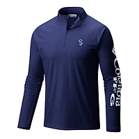 Columbia Seattle Kraken Terminal Tackle Omni-Wick Raglan Quarter-Zip Top
