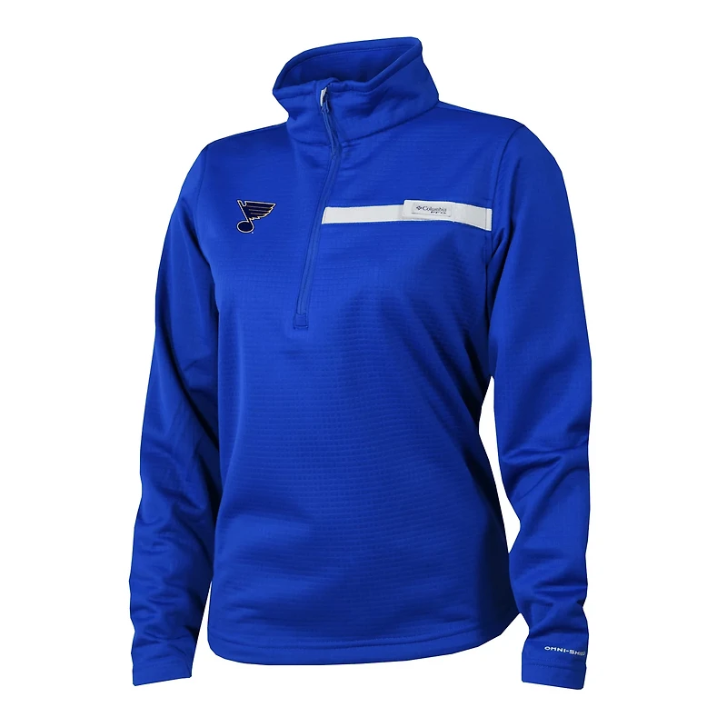 Columbia St Louis Blues Skiff Guide Fleece Omni-Shade Quarter-Zip Jacket