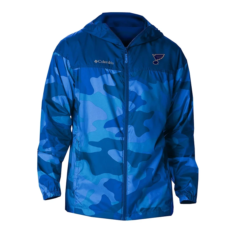 Columbia St Louis s Camo Flash Challenger Omni-Shade Full-Zip Hoodie Windbreaker Jacket