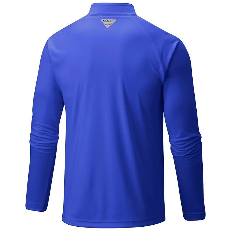 Columbia Tampa Bay Lightning Terminal Tackle Omni-Wick Raglan Quarter-Zip Top