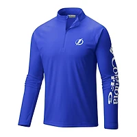 Columbia Tampa Bay Lightning Terminal Tackle Omni-Wick Raglan Quarter-Zip Top