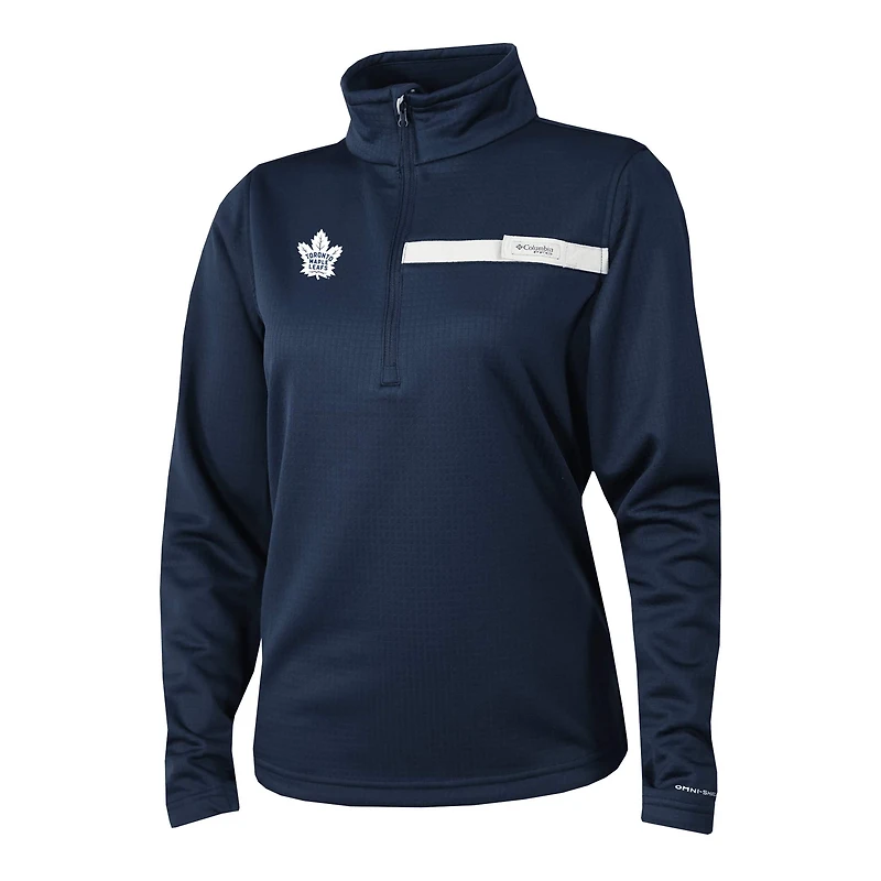 Columbia Toronto Maple Leafs Skiff Guide Fleece Omni-Shade Quarter-Zip Jacket