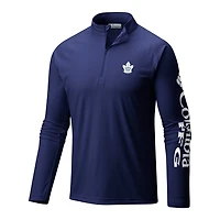 Columbia Toronto Maple Leafs Terminal Tackle Omni-Wick Raglan Quarter-Zip Top
