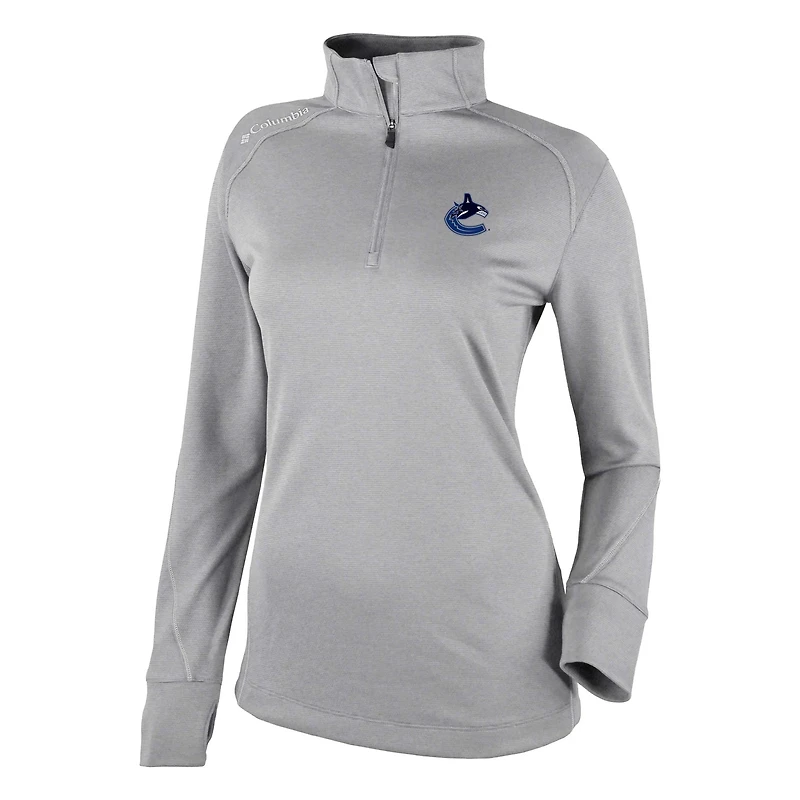 Columbia Vancouver Canucks Shotgun Omni-Wick 20 Raglan Quarter-Zip Top