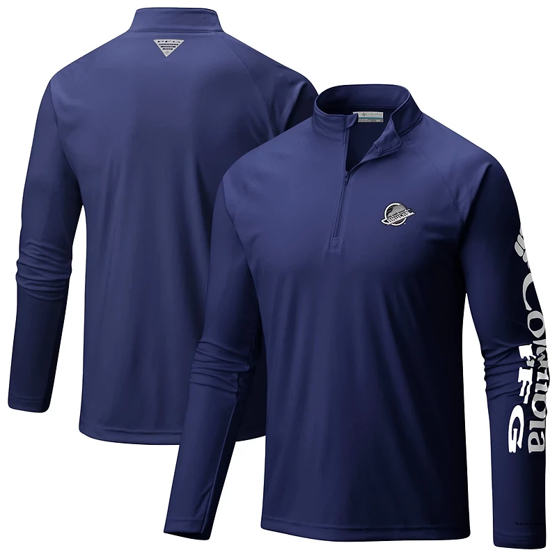 Columbia Vancouver Canucks Terminal Tackle Omni-Wick Raglan Quarter-Zip Top
