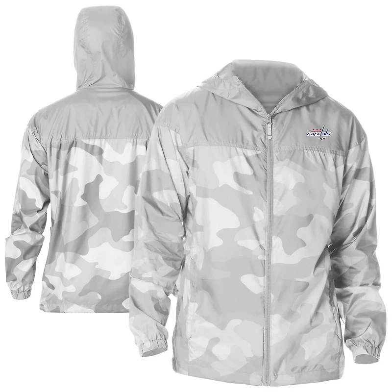 Columbia Washington Capitals Camo Flash Challenger Omni-Shade Full-Zip Hoodie Windbreaker Jacket