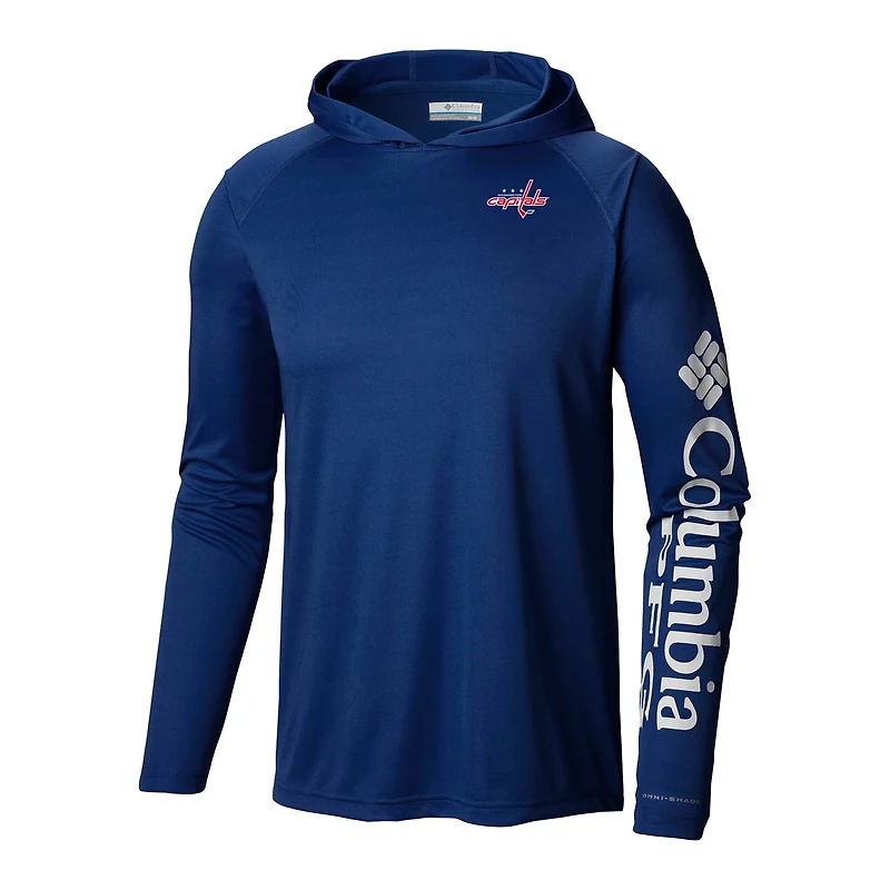 Columbia Washington Capitals Terminal Tackle Omni-Shade Raglan Pullover Hoodie