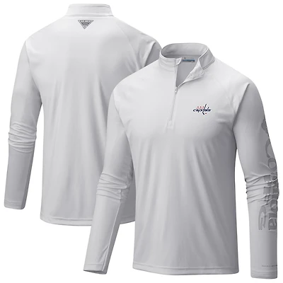 Columbia Washington Capitals Terminal Tackle Omni-Wick Raglan Quarter-Zip Top