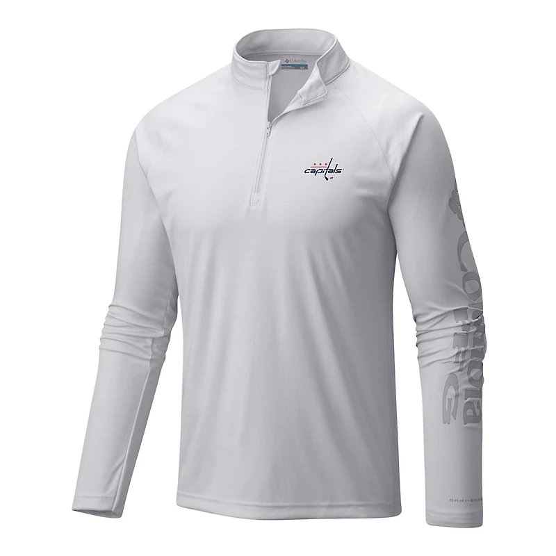 Columbia Washington Capitals Terminal Tackle Omni-Wick Raglan Quarter-Zip Top