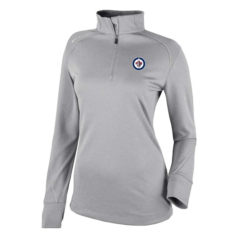 Columbia Winnipeg Jets Shotgun Omni-Wick 20 Raglan Quarter-Zip Top