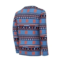 Concepts Sport Detroit Tigers Knit Ugly Sweater Long Sleeve Top  Pants Set