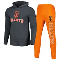 Concepts Sport Heather Charcoal San Francisco Giants Meter Hoodie  Joggers Set