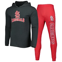 Concepts Sport Heather Charcoal St Louis Cardinals Meter Pullover Hoodie  Joggers Set