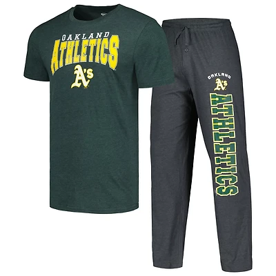 Concepts Sport Oakland Athletics Meter Top  Pants Sleep Set