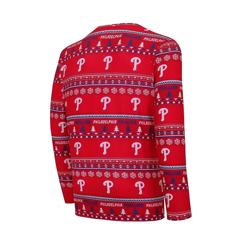 Concepts Sport Philadelphia Phillies Knit Ugly Sweater Long Sleeve Top Pants Set
