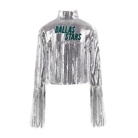 Cuce Dallas Stars Cropped Sequin Fringe Blazer