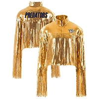 Cuce Nashville Predators Cropped Sequin Fringe Blazer