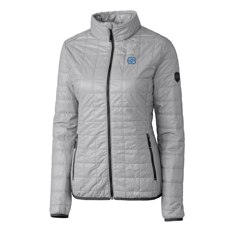 Cutter  Buck Heather North Carolina Tar Heels Rainier Eco Insulated Puffer Full-Zip Jacket