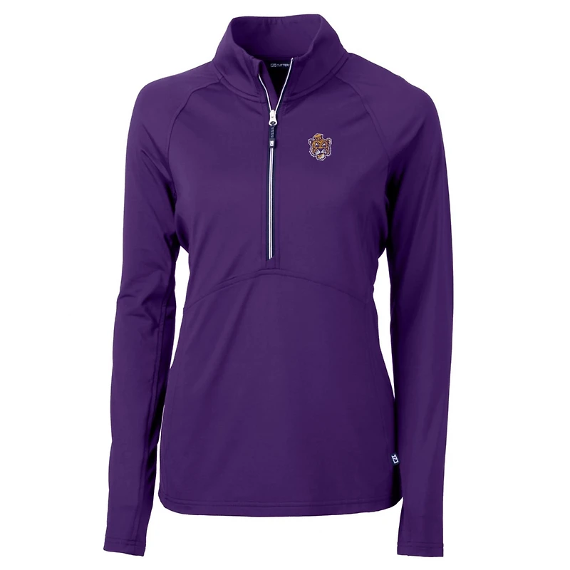 Cutter  Buck LSU Tigers Adapt Eco Knit Stretch Recycled Half-Zip Pullover Top