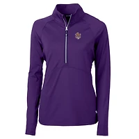 Cutter  Buck LSU Tigers Adapt Eco Knit Stretch Recycled Half-Zip Pullover Top