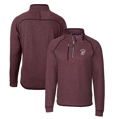 Cutter  Buck Mississippi State Bulldogs Mainsail Sweater-Knit Half-Zip Pullover Jacket