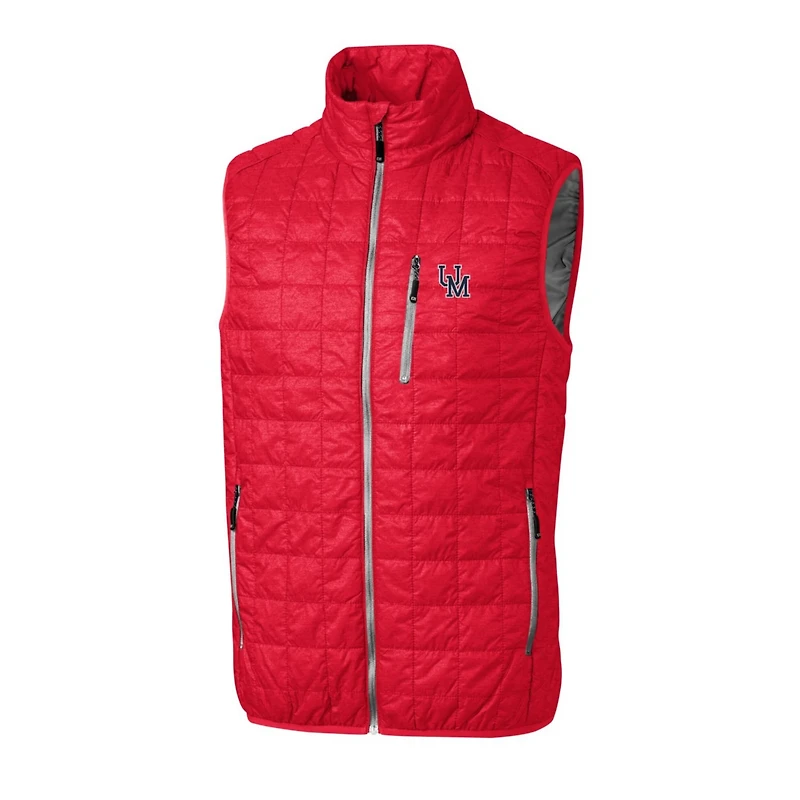 Cutter Buck Ole Miss Rebels Primary Team Logo Rainier PrimaLoft Eco Insulated Full-Zip Puffer Vest