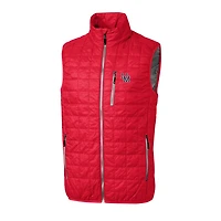 Cutter  Buck Ole Miss Rebels Primary Team Logo Rainier PrimaLoft Eco Insulated Full-Zip Puffer Vest