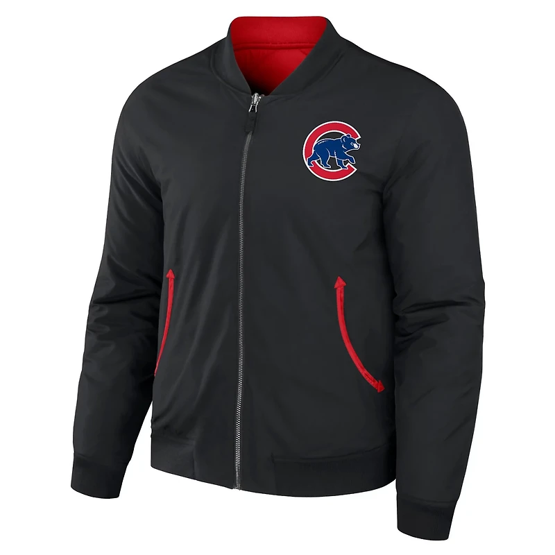Darius Rucker Collection by Fanatics Red Chicago Cubs Reversible Full-Zip Bomber Jacket
