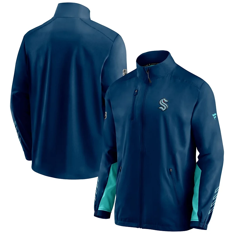 Deep Sea Seattle Kraken Authentic Pro Locker Room Rinkside Full-Zip Jacket
