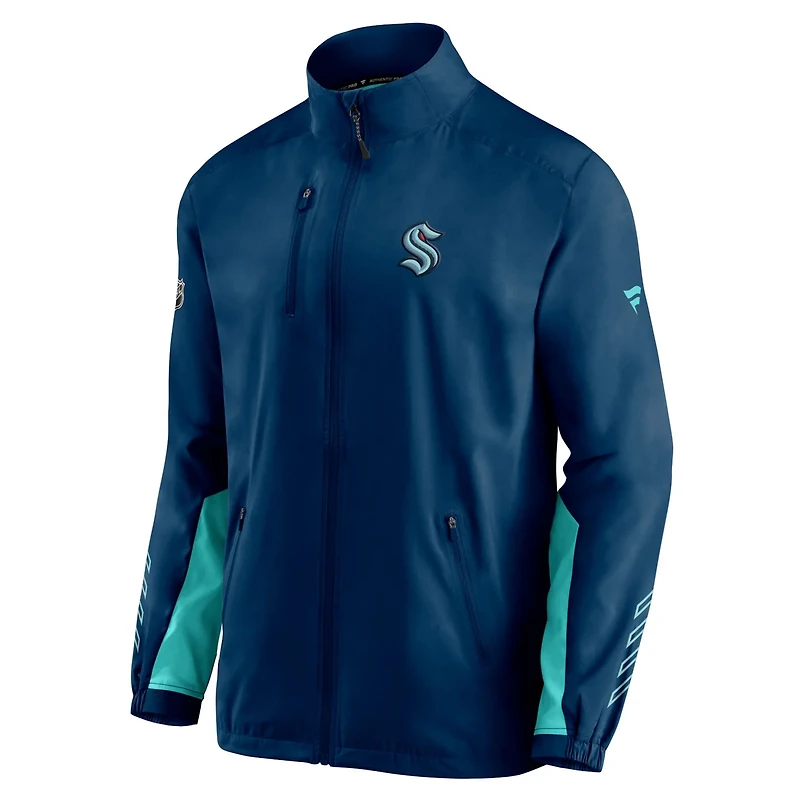Deep Sea Seattle Kraken Authentic Pro Locker Room Rinkside Full-Zip Jacket