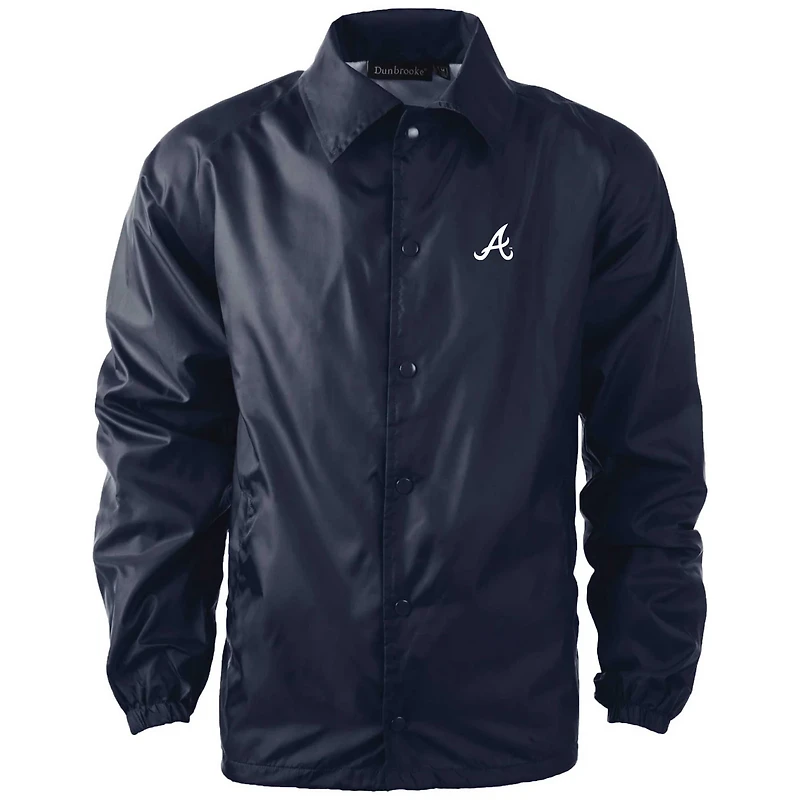 Dunbrooke Atlanta Braves Coach's Raglan Full-Snap Windbreaker Jacket