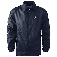 Dunbrooke Atlanta Braves Coach's Raglan Full-Snap Windbreaker Jacket