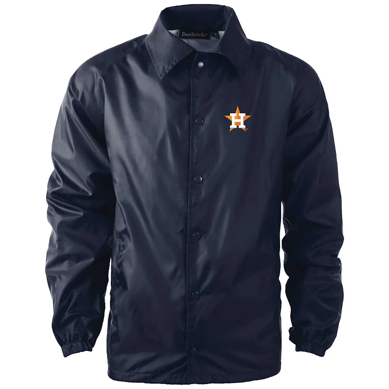 Dunbrooke Houston Astros Coach's Raglan Full-Snap Windbreaker Jacket