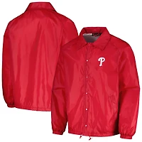 Dunbrooke Philadelphia Phillies Coach's Raglan Full-Snap Windbreaker Jacket