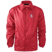 Dunbrooke St Louis Cardinals Coach's Raglan Full-Snap Windbreaker Jacket