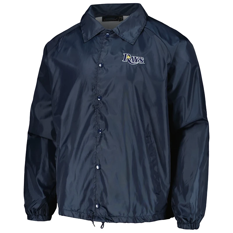 Dunbrooke Tampa Bay Rays Coach's Raglan Full-Snap Windbreaker Jacket