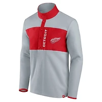 Fanatics / Detroit Wings Hockey Polar Fleece Quarter-Snap Jacket