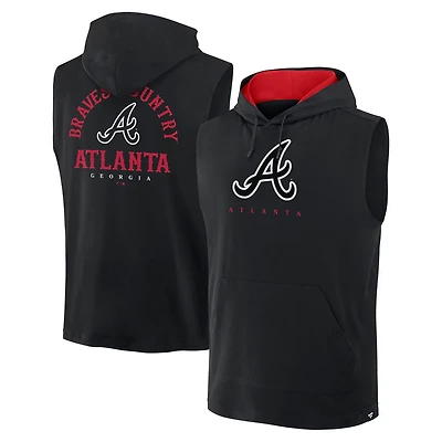 Fanatics Atlanta Braves Fire Speed Sleeveless Pullover Hoodie