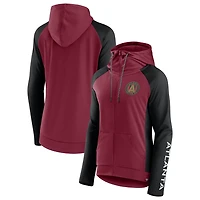 Fanatics Black Atlanta United FC Iconic Raglan Full-Zip Hoodie