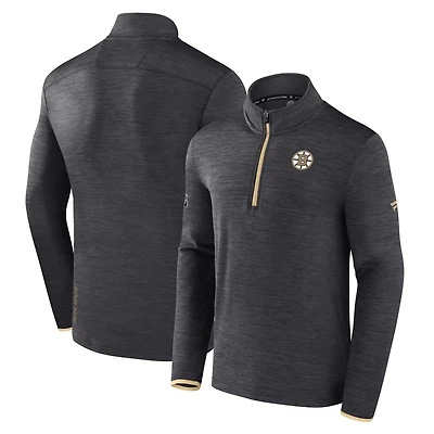 Fanatics Boston Bruins Authentic Pro Quarter-Zip Pullover Top
