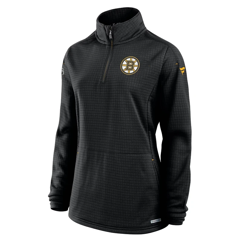 Fanatics Boston Bruins Authentic Pro Rink Lightweight Quarter-Zip Pullover Top