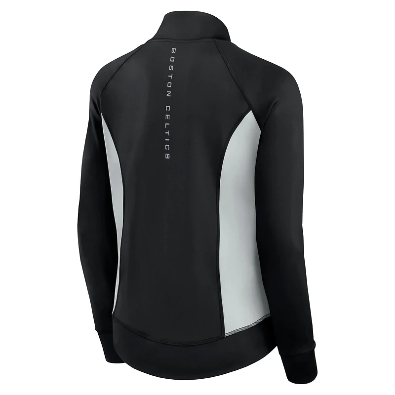 Fanatics Boston Celtics Studio Fitted Full-Zip Gym Track Jacket