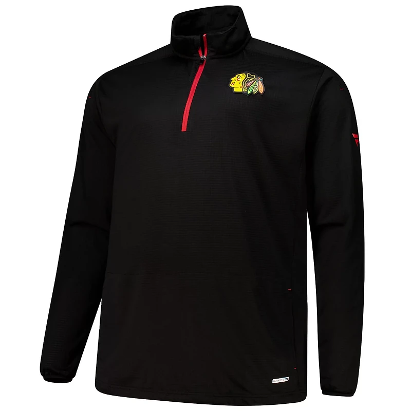 Fanatics Chicago hawks Big  Tall Authentic Pro Quarter-Zip Top