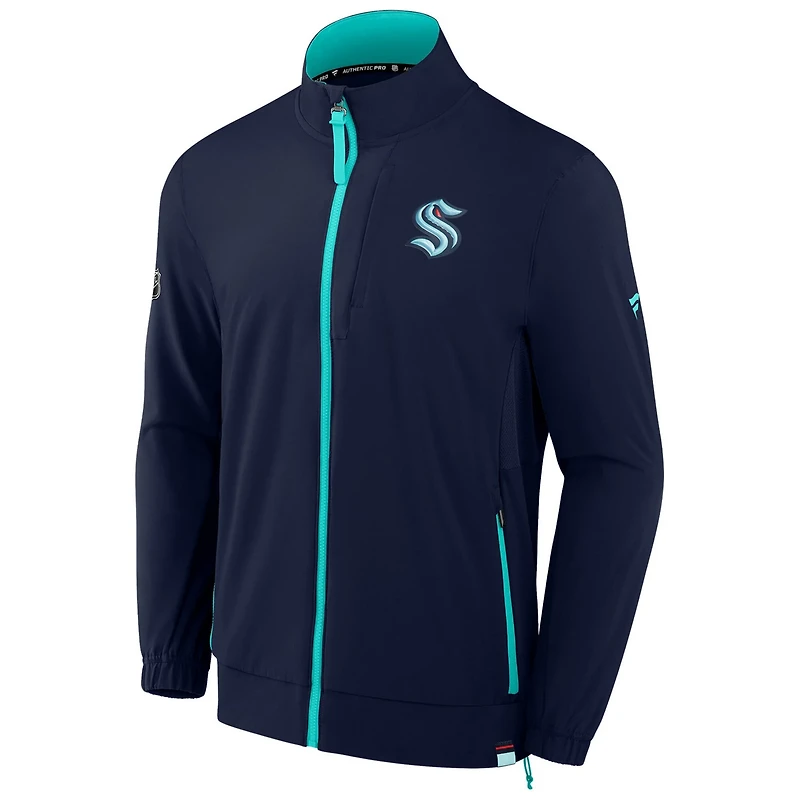 Fanatics Deep Sea Seattle Kraken Authentic Pro Full-Zip Coaches Jacket