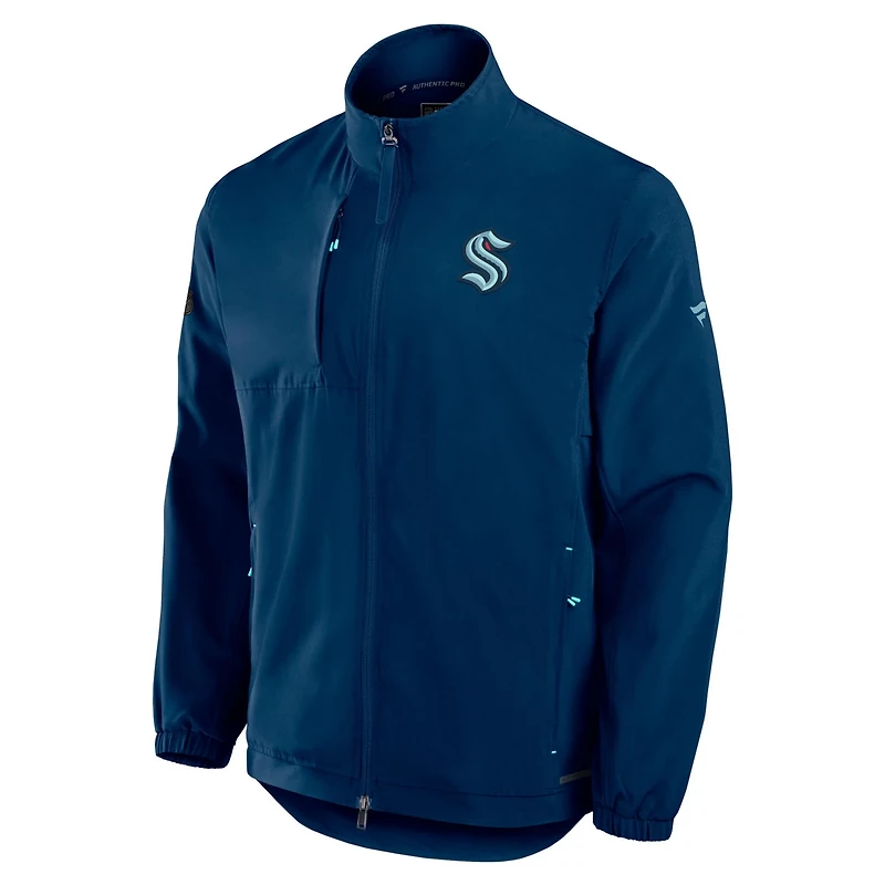 Fanatics Deep Sea Seattle Kraken Authentic Pro Rink Coaches Full-Zip Jacket