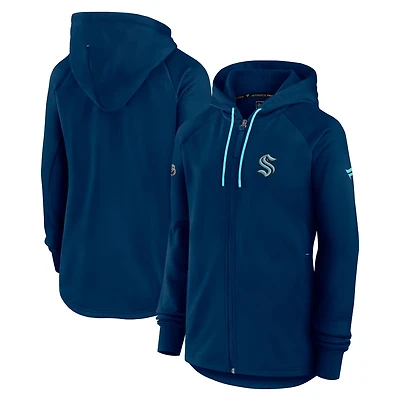 Fanatics Deep Sea Seattle Kraken Authentic Pro Rink Fleece Full-Zip Jacket