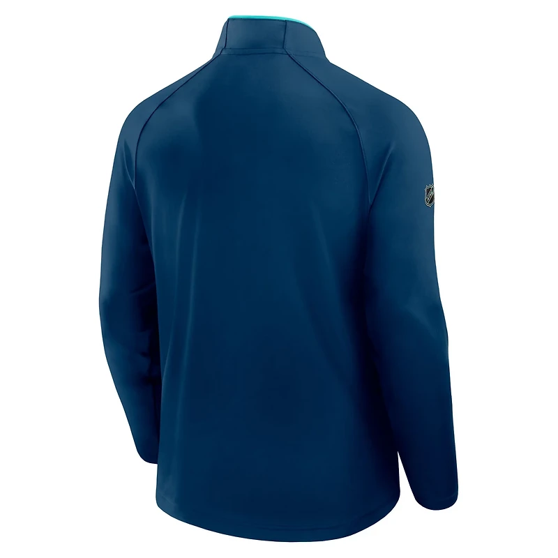 Fanatics Deep Sea Seattle Kraken Authentic Pro Rink Training Quarter-Zip Pullover