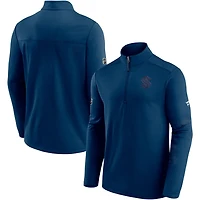 Fanatics Deep Sea Seattle Kraken Authentic Pro Travel and Training Quarter-Zip Jacket