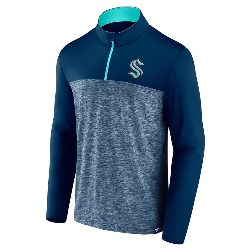 Fanatics Deep Sea Seattle Kraken Iconic Defender Quarter-Zip Jacket