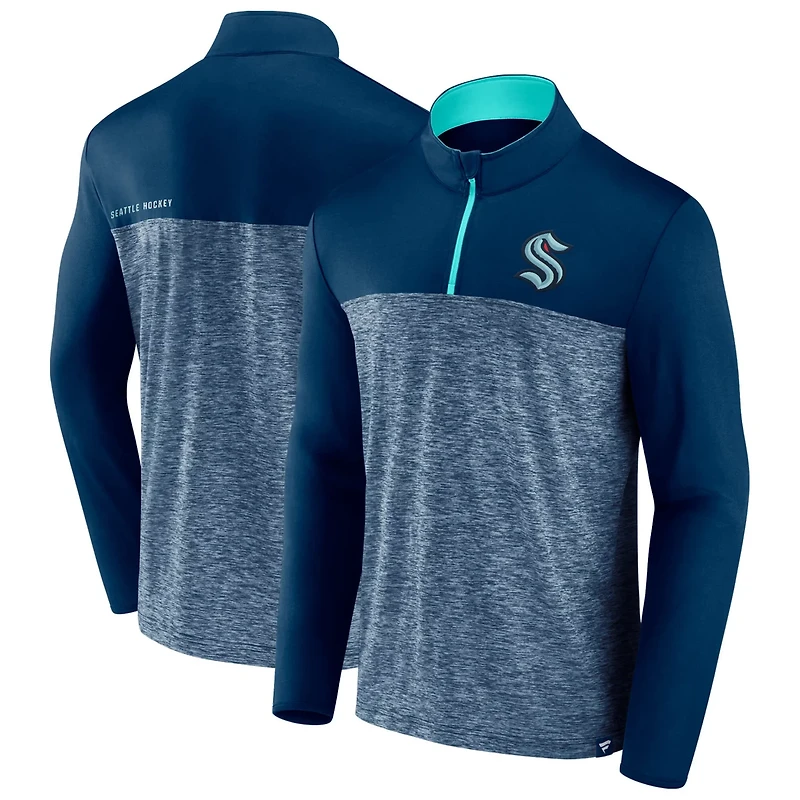 Fanatics Deep Sea Seattle Kraken Iconic Defender Quarter-Zip Jacket